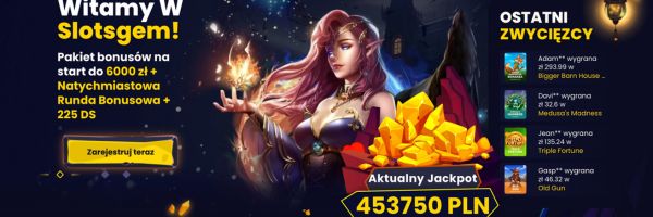 Slotsgem Casino bonus powitalny